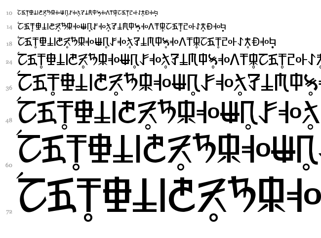 Rex Revol font waterfall